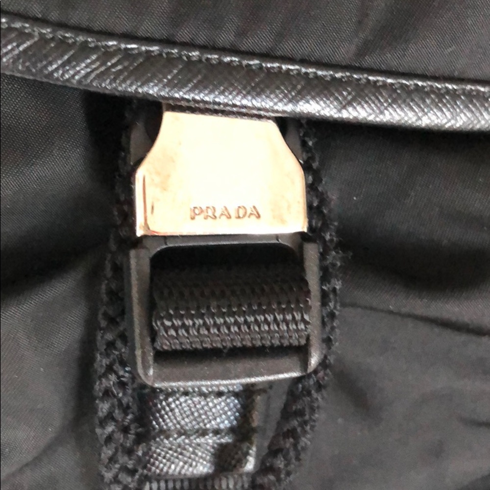 Prada V164 Unisex Nero Nylon / Leather Backpack - Picture 6 of 15